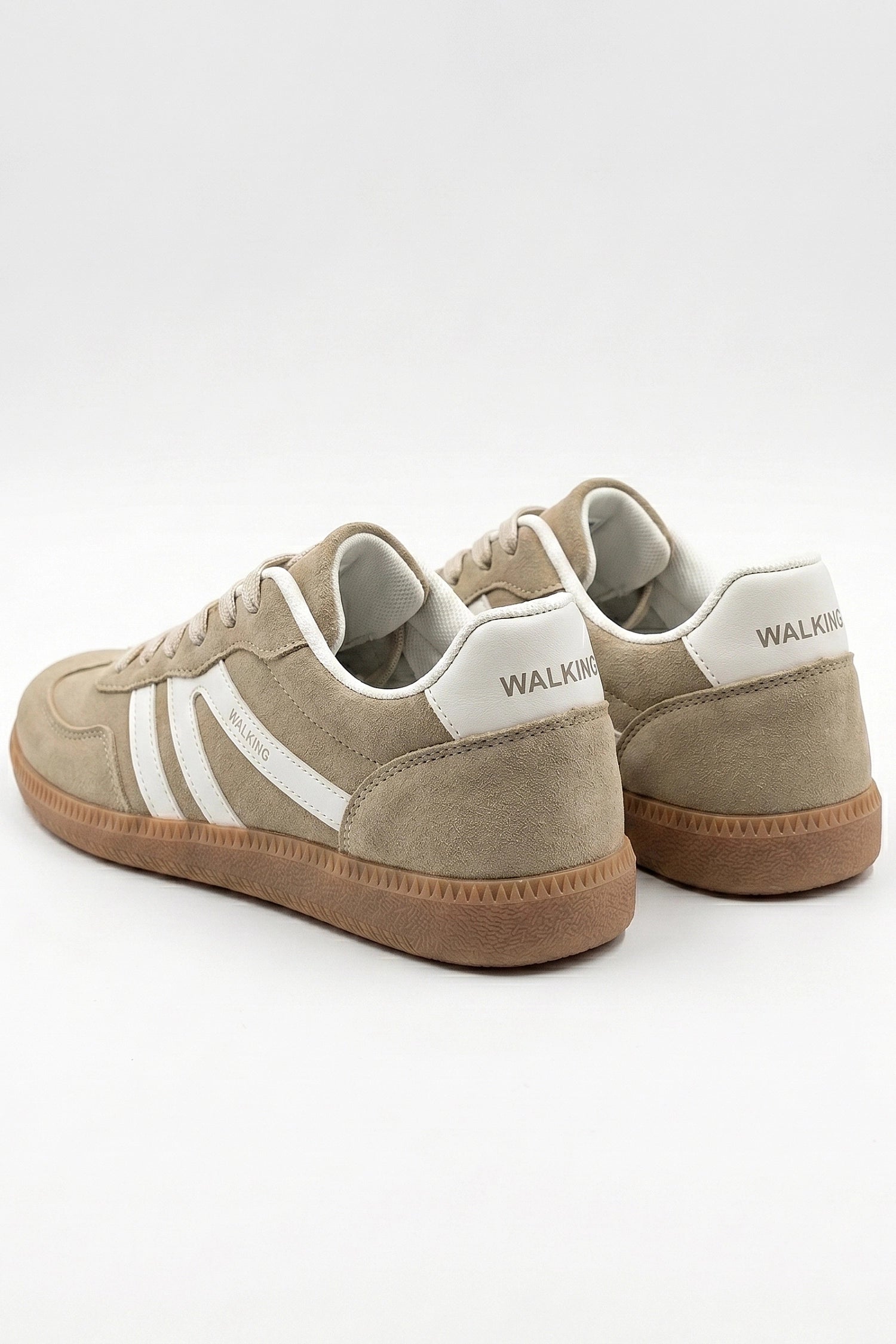 Women's Retro Gum Sole Trainers Lace Up