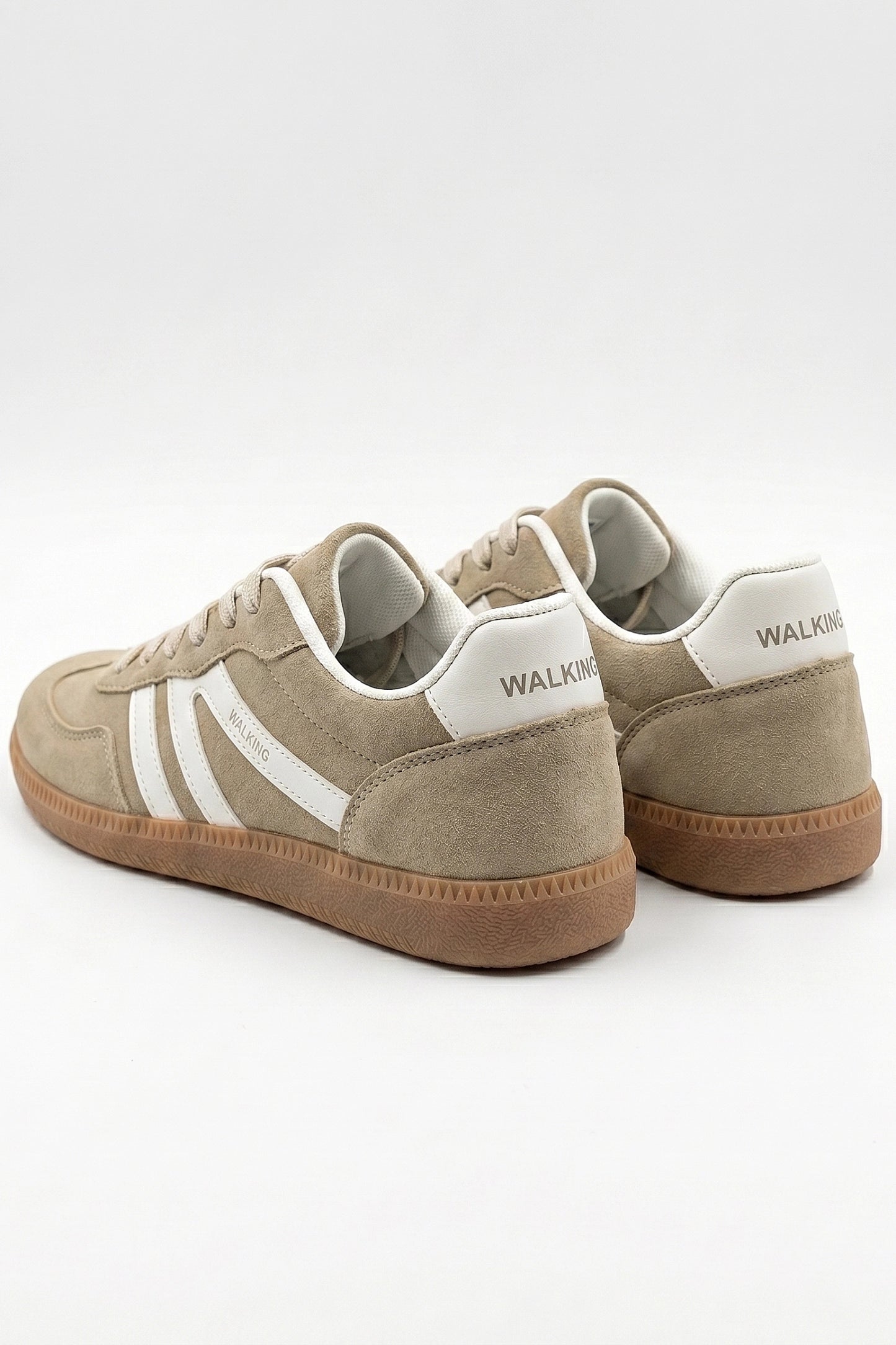 Women's Retro Gum Sole Trainers Lace Up