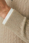 Caurelle | Men’s Cable Knitted Half Zip Jumper
