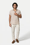 Caurelle | Men’s Shirt and Trousers Set Linen Look Comfort Summer Outfit