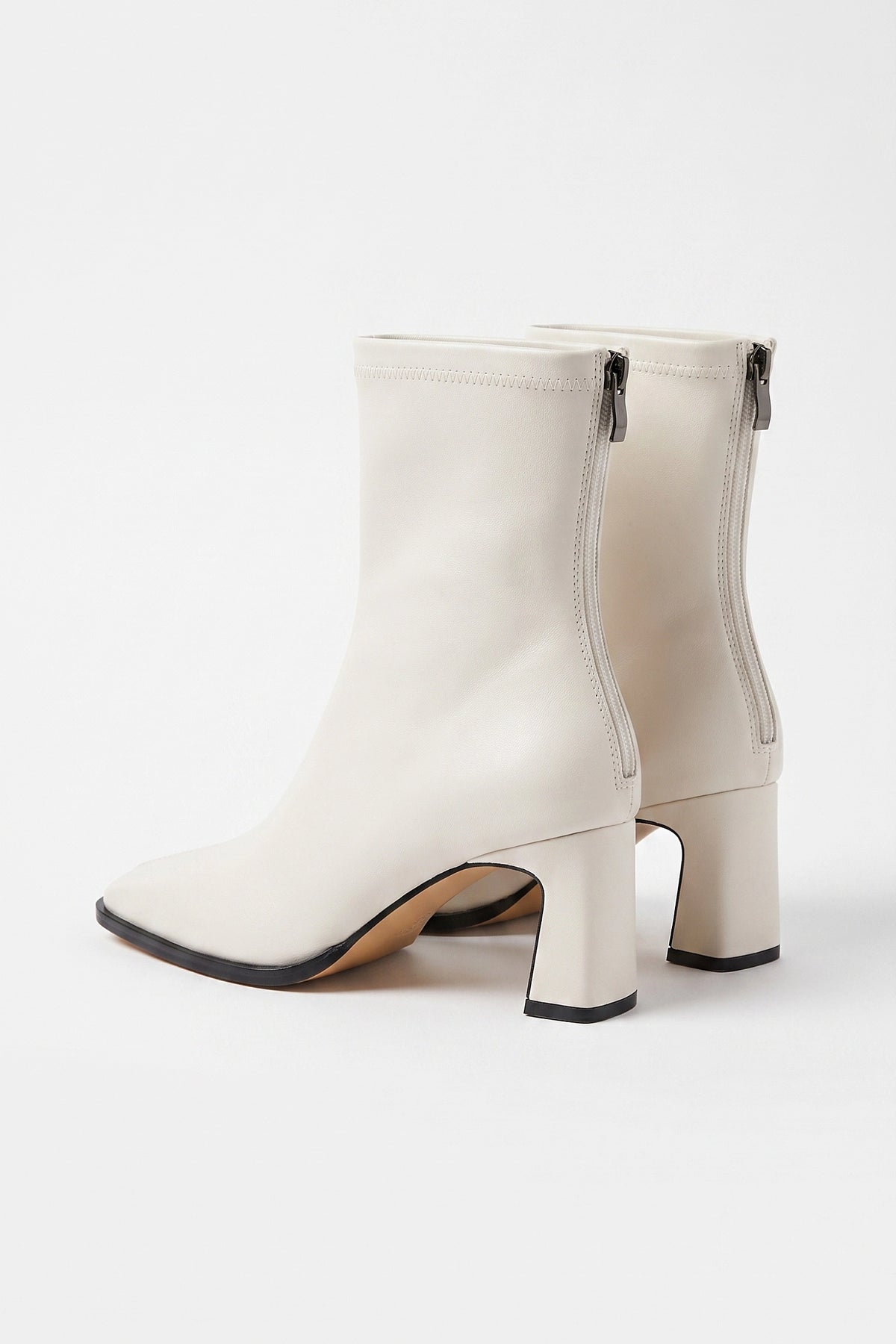 Women's Winter Square Toe Leather Ankle Boots