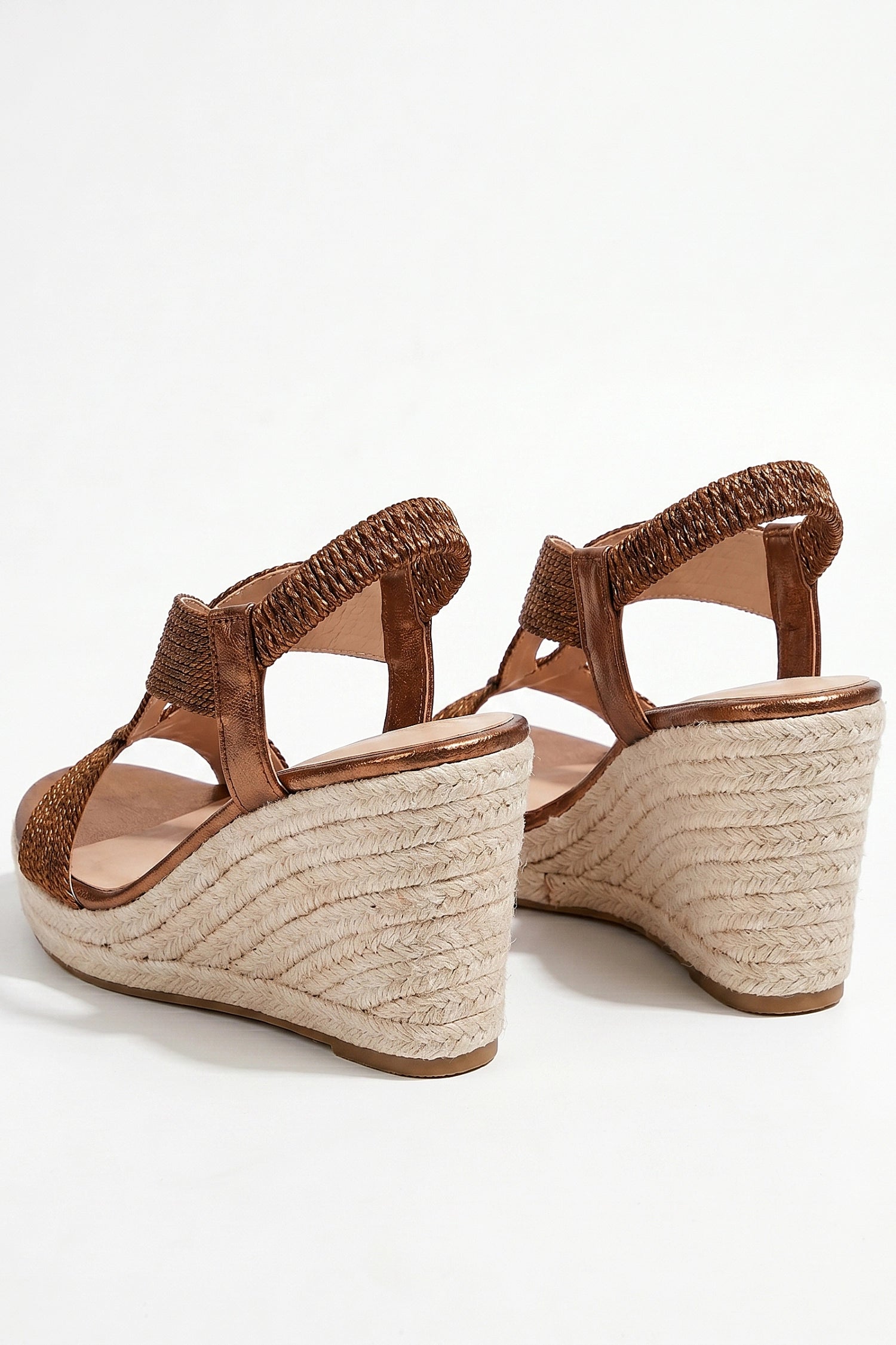 Women's Espadrille Wedge Sandals with Cross Straps