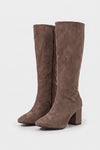 Women's Winter Block Heel Suede Knee High Boots