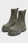 Women's Winter Easy Wear Sock Ankle Boots with Chunky Platform Sole