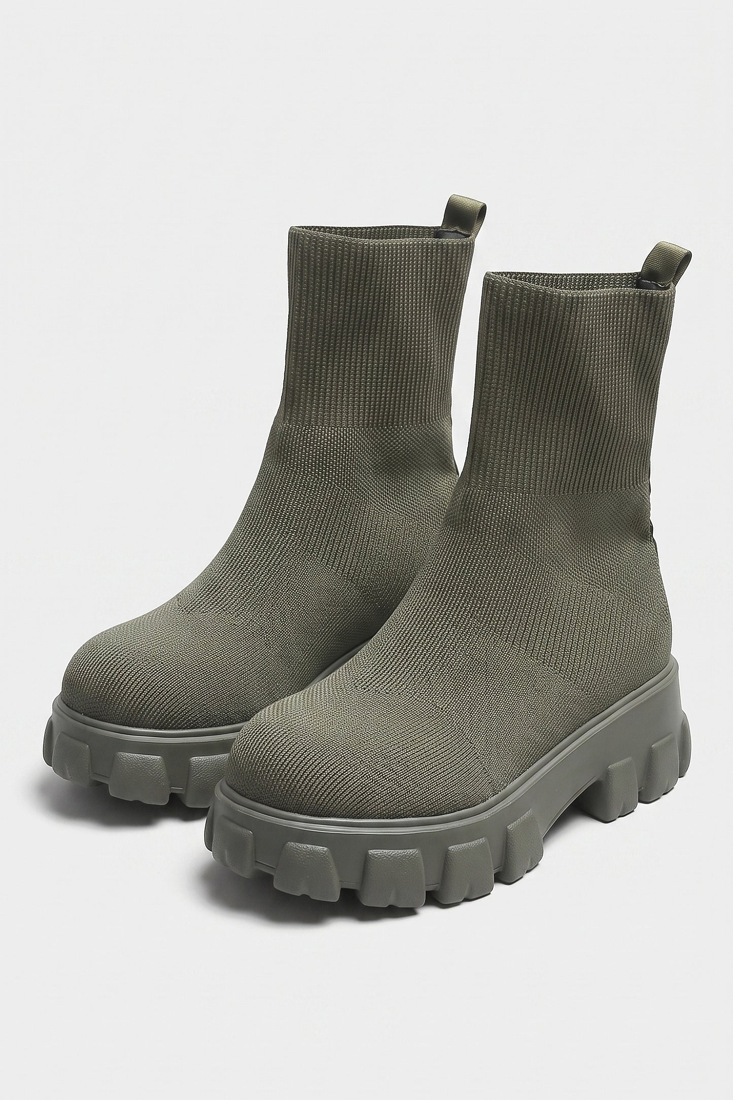 Women's Winter Easy Wear Sock Ankle Boots with Chunky Platform Sole