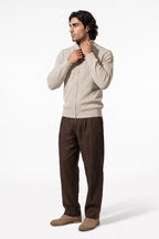 Men’s Winter Warm Ribbed Knit Cardigan Full Zip