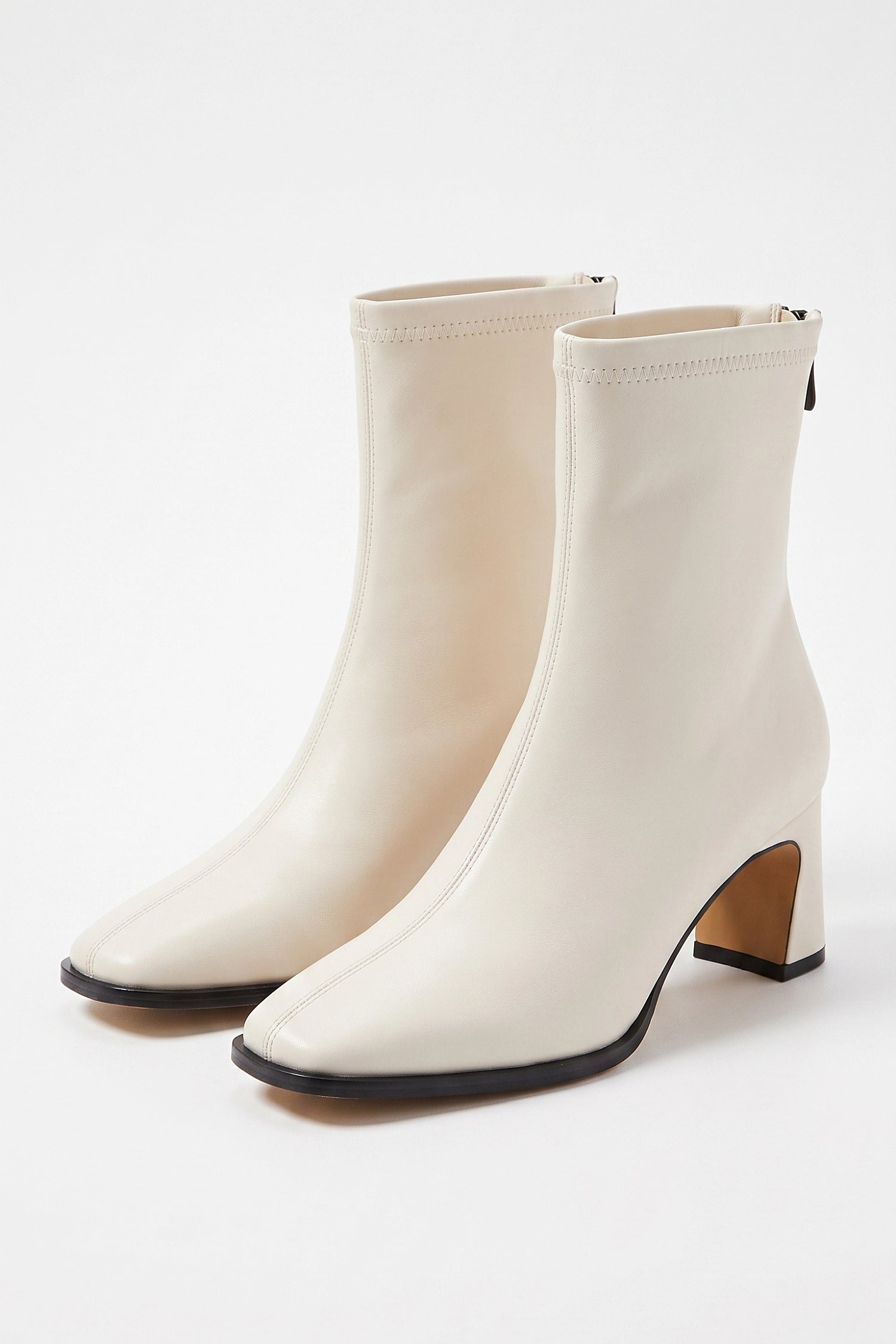 Women's Winter Square Toe Leather Ankle Boots