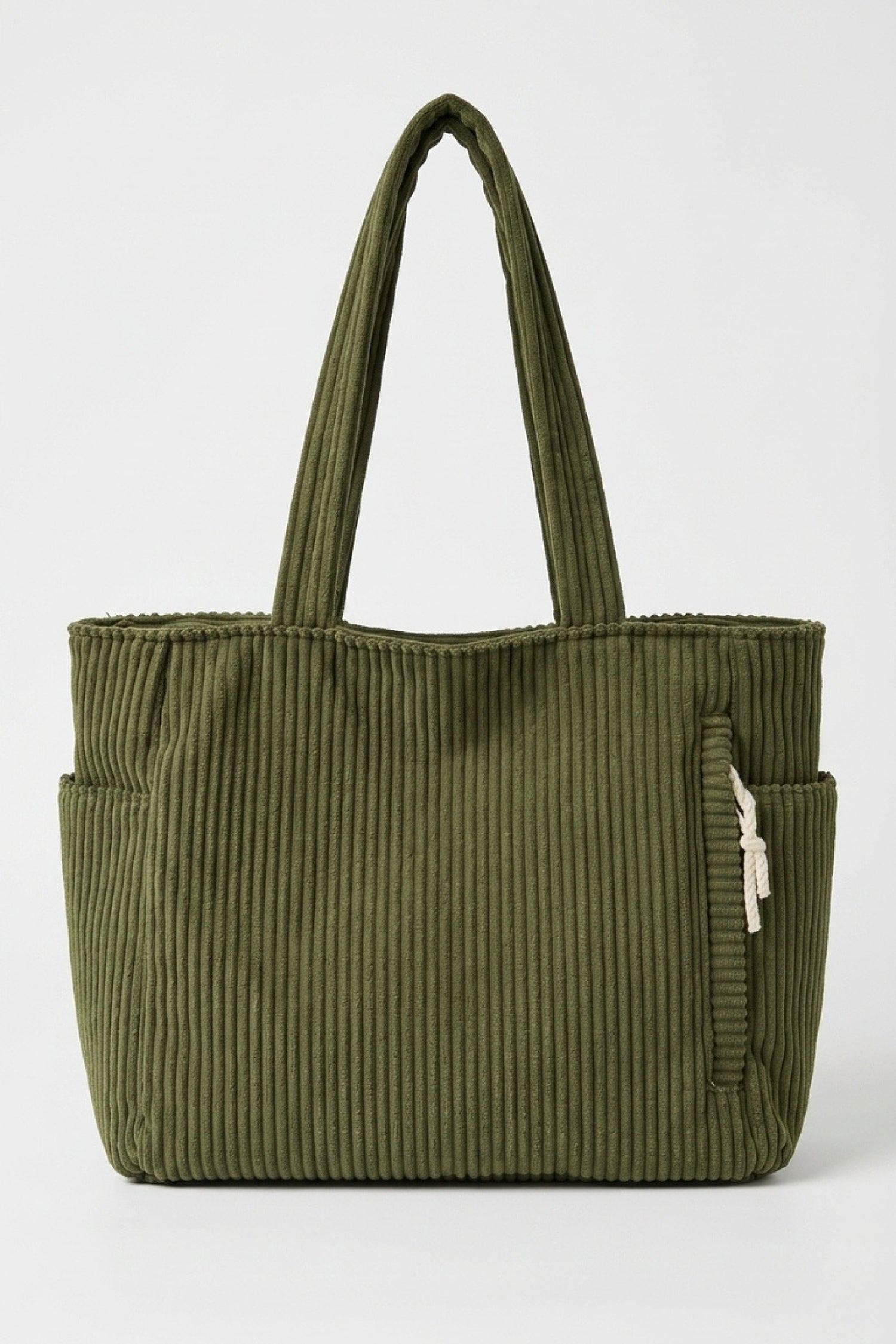 Women's Spacious Corduroy Tote Shoulder Bag