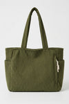 Women's Spacious Corduroy Tote Shoulder Bag