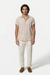 Caurelle | Men’s Shirt and Trousers Set Linen Look Comfort Summer Outfit