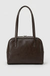 Women's Spacious Leather Shoulder Bag with Double Handle