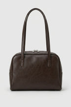 Women's Spacious Leather Shoulder Bag with Double Handle