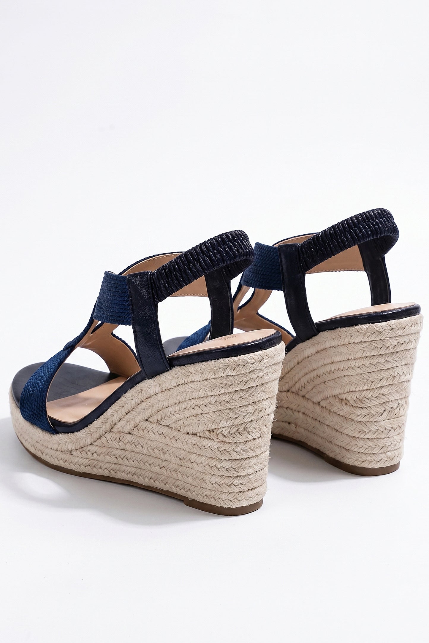 Women's Espadrille Wedge Sandals with Cross Straps