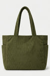 Women's Spacious Corduroy Tote Shoulder Bag