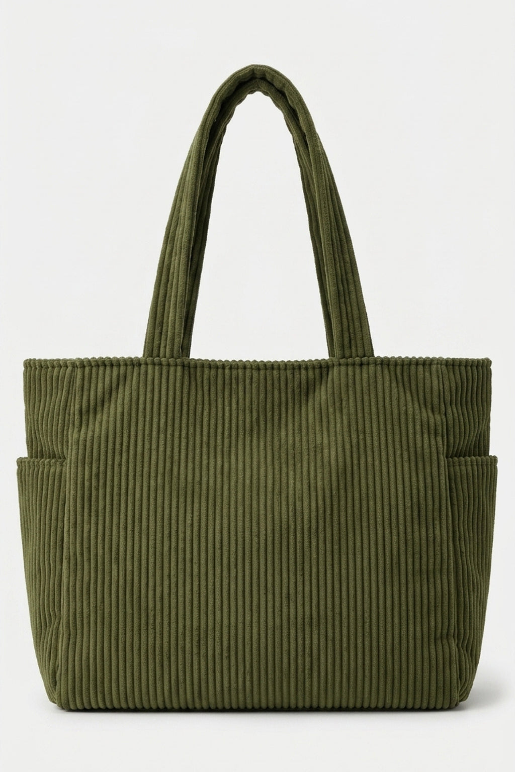 Women's Spacious Corduroy Tote Shoulder Bag