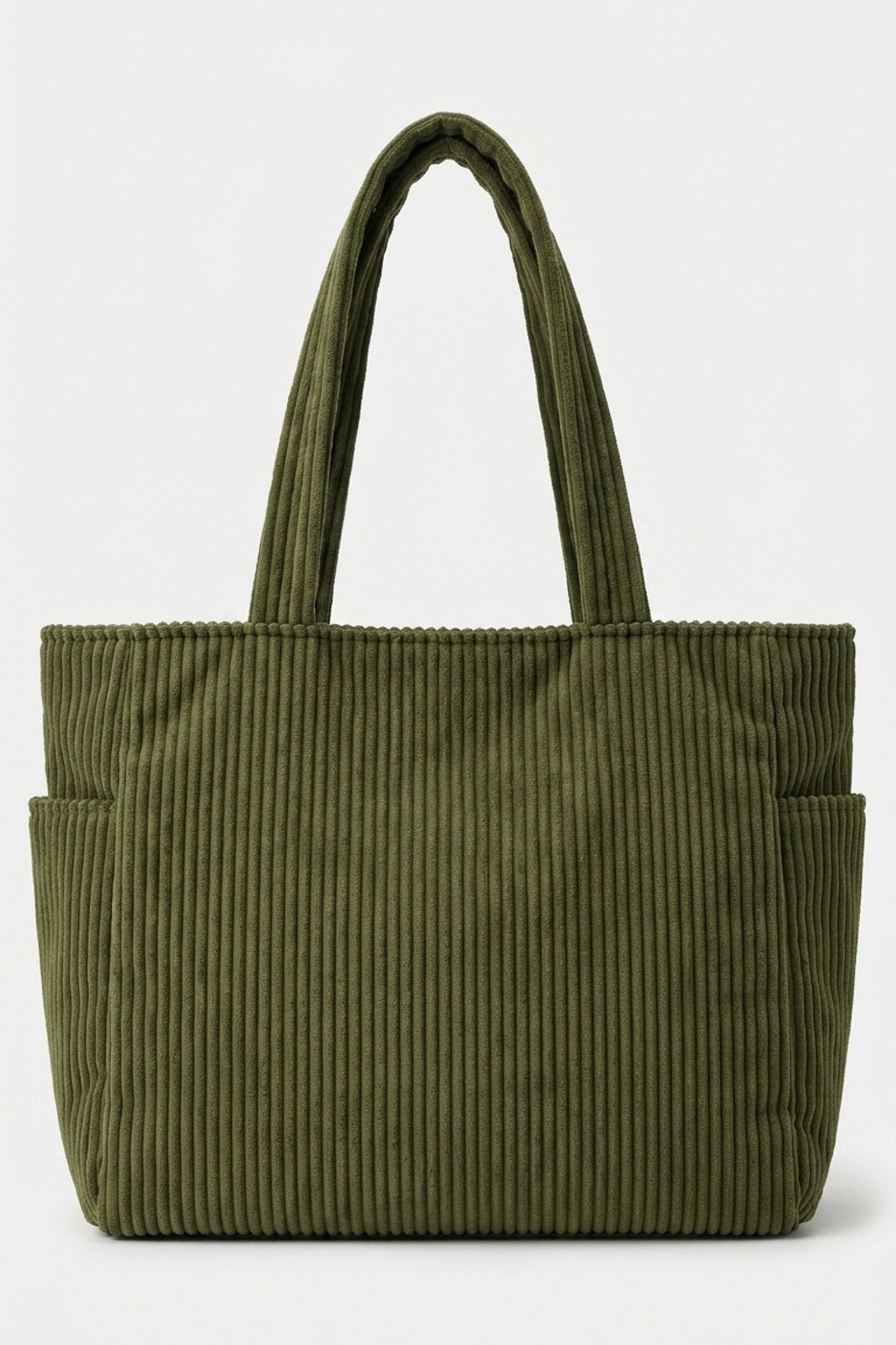 Women's Spacious Corduroy Tote Shoulder Bag