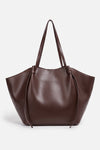 Women's Spacious Leather Shoulder Tote Bag
