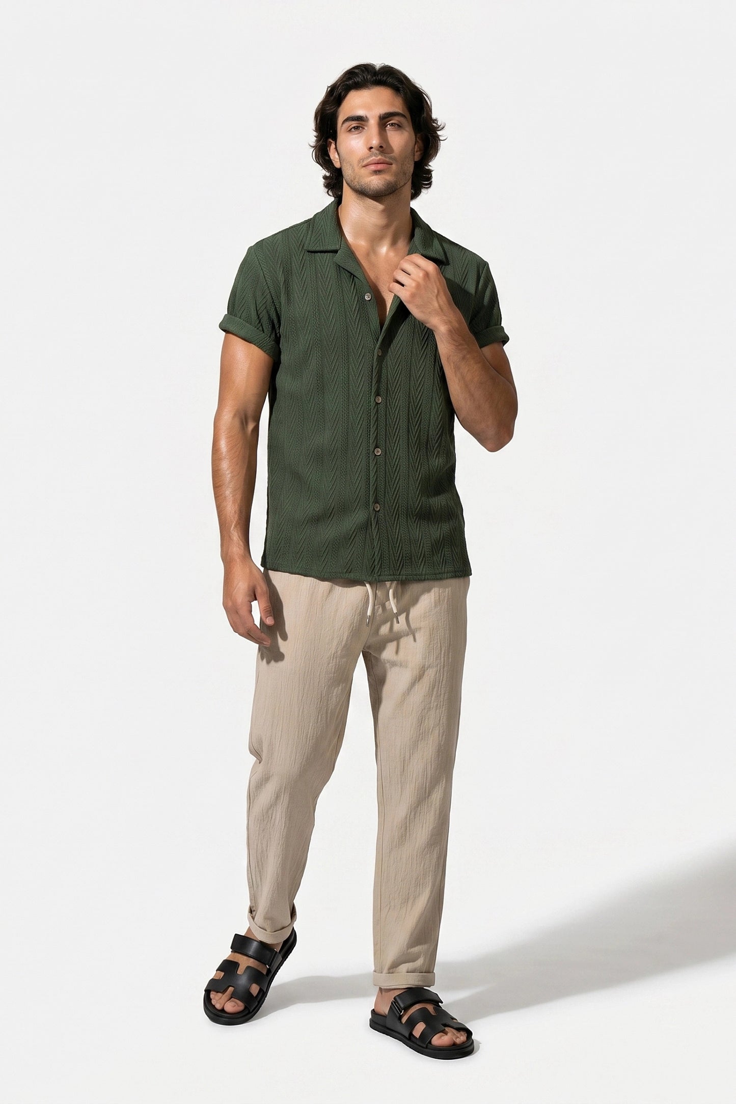Caurelle | Men’s Linen Shirt and Trousers Set Relaxed Summer Elegance