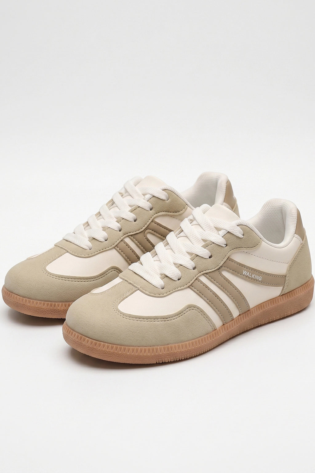 Women's Retro Gum Sole Trainers Lace Up