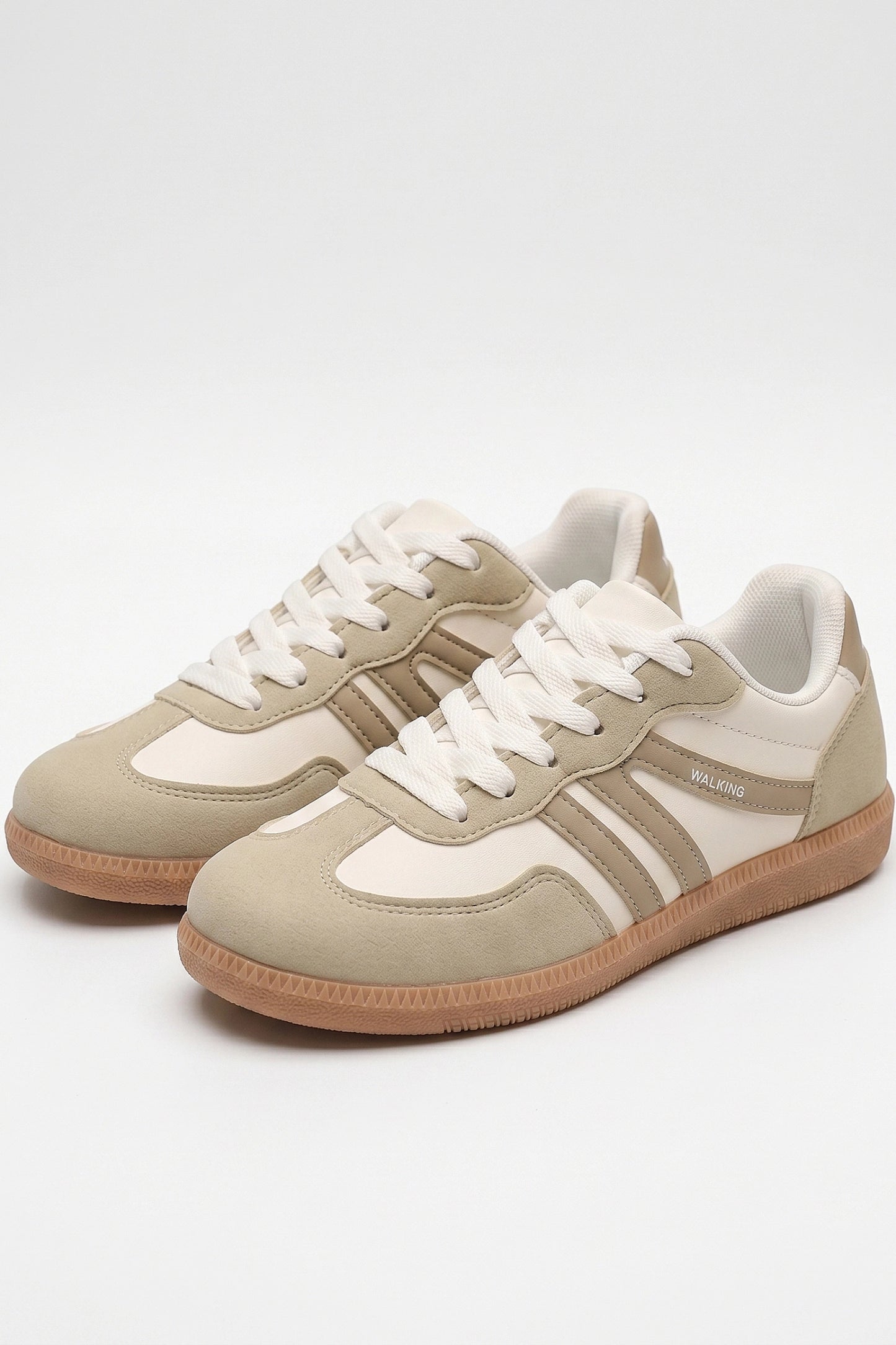Women's Retro Gum Sole Trainers Lace Up