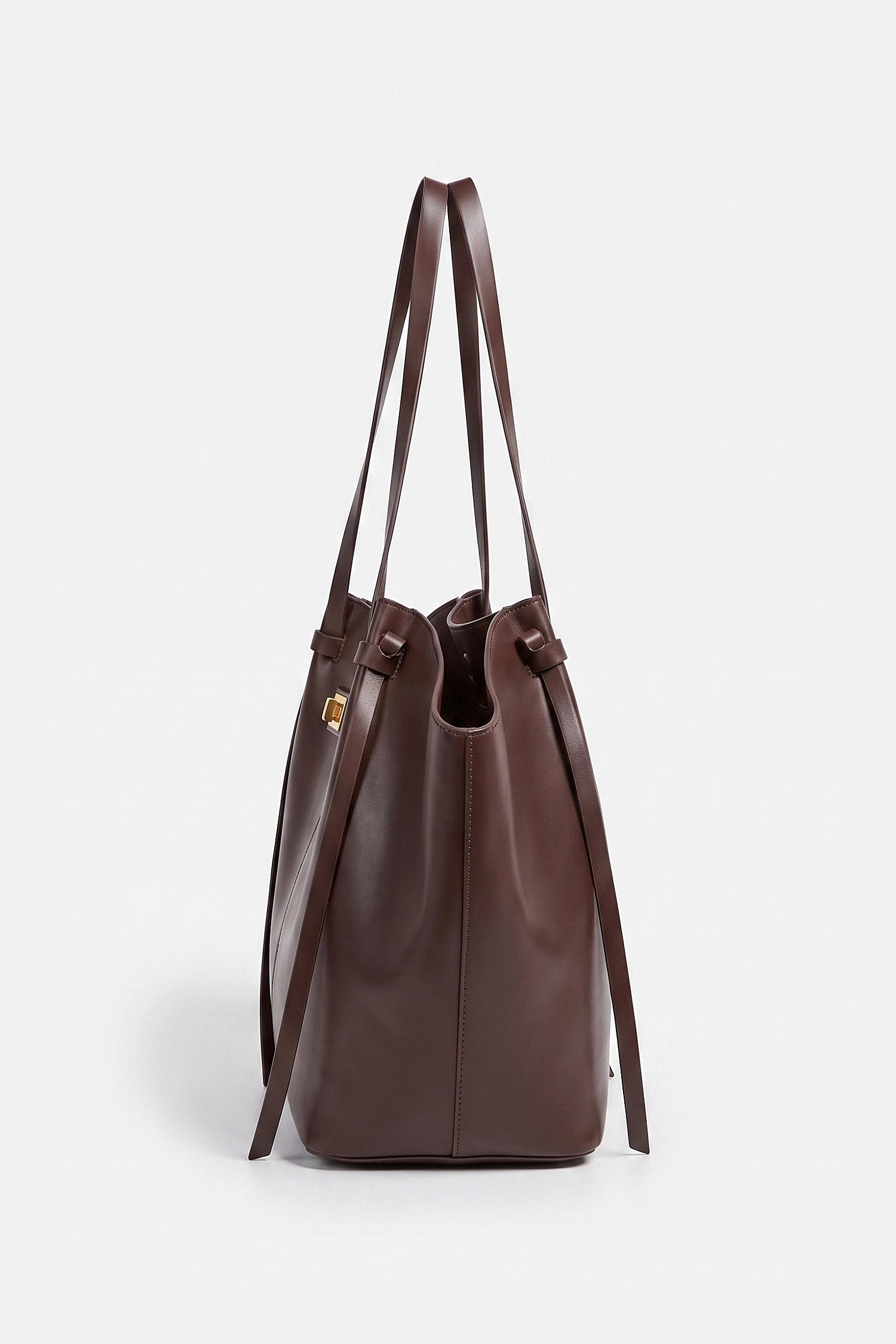 Women's Spacious Leather Shoulder Tote Bag