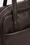 Women's Spacious Leather Shoulder Bag with Double Handle