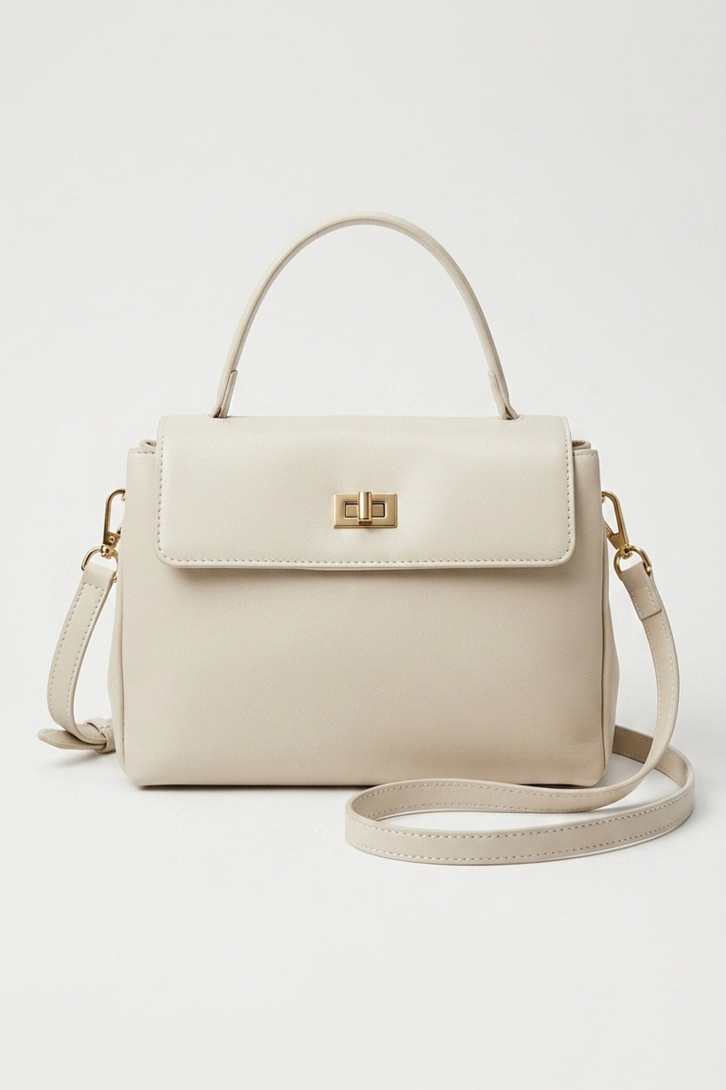 Women's Versatile Genuine Leather Satchel Crossbody Bag with Top Handle