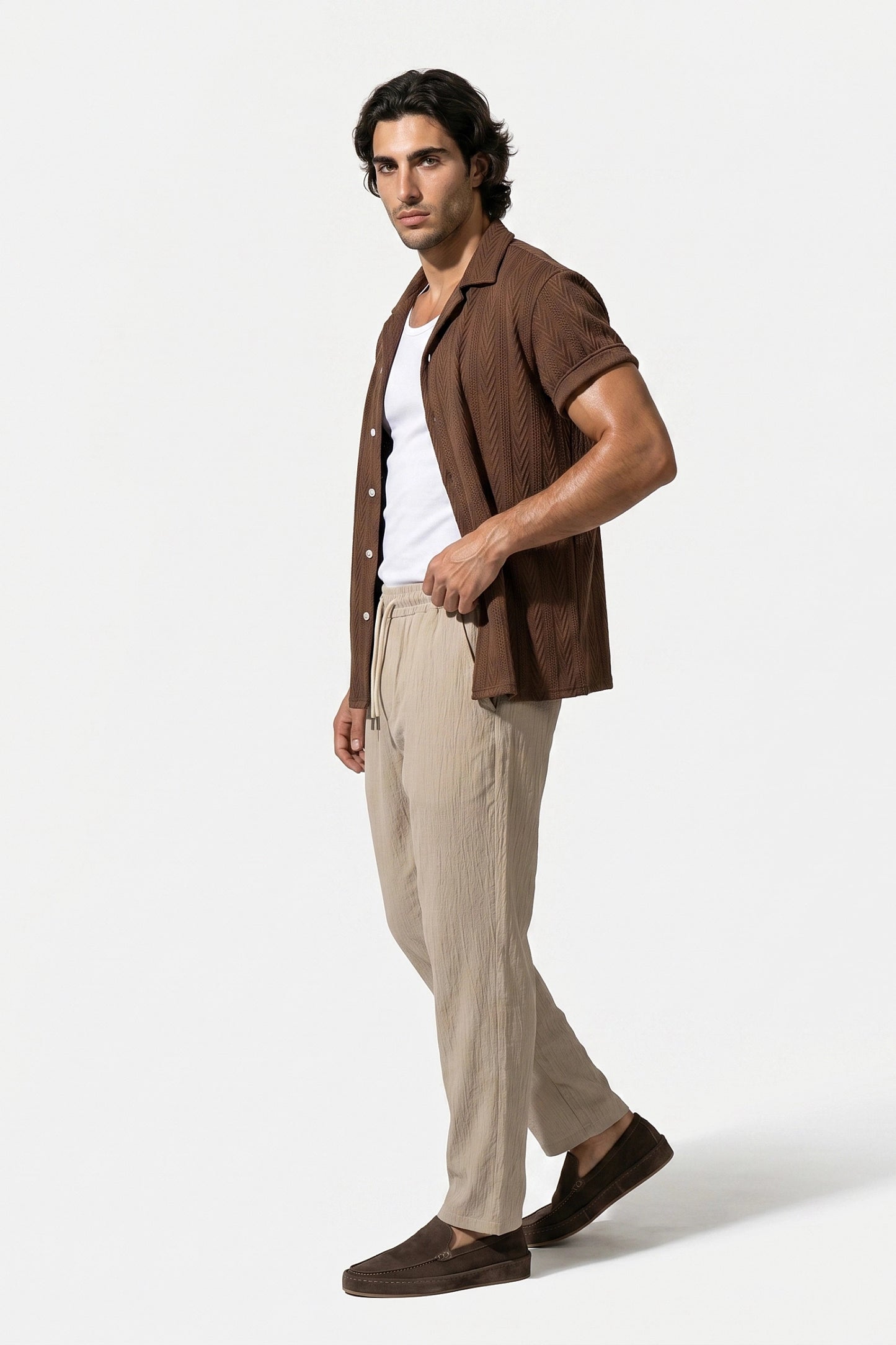 Caurelle | Men’s Linen Shirt and Trousers Set Relaxed Summer Elegance