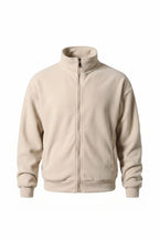 Men’s Winter Warm Fleece Cardigan Stand Collar Full Zip