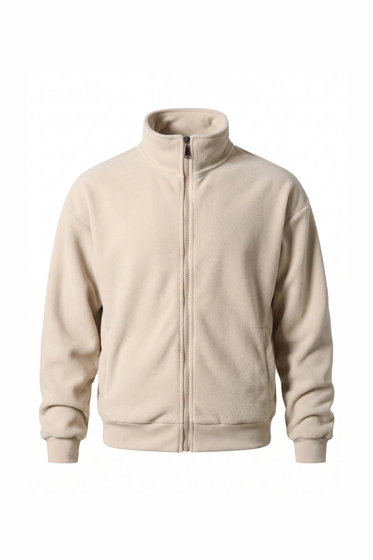 Men’s Winter Warm Fleece Cardigan Stand Collar Full Zip