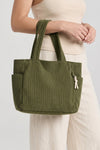 Women's Spacious Corduroy Tote Shoulder Bag