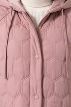 Women's Winter Warm Longline Quilted Coat with Hood
