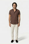 Caurelle | Men’s Shirt and Trousers Set Linen Look Comfort Summer Outfit