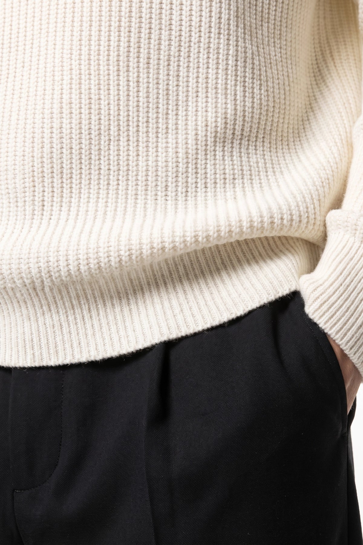 Men's Winter Warm Waffle Knit Polo Jumper Relaxed Fit