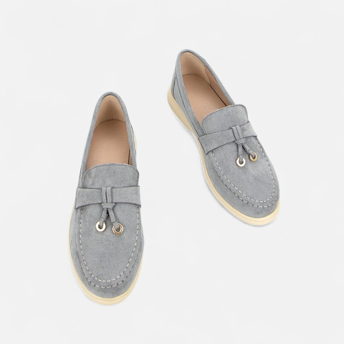 Caurelle | Women's Soft Leather Retro Slip-On Shoes – Chunky Sole Comfort