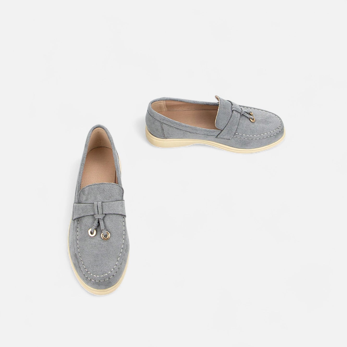 Caurelle | Women's Soft Leather Retro Slip-On Shoes – Chunky Sole Comfort