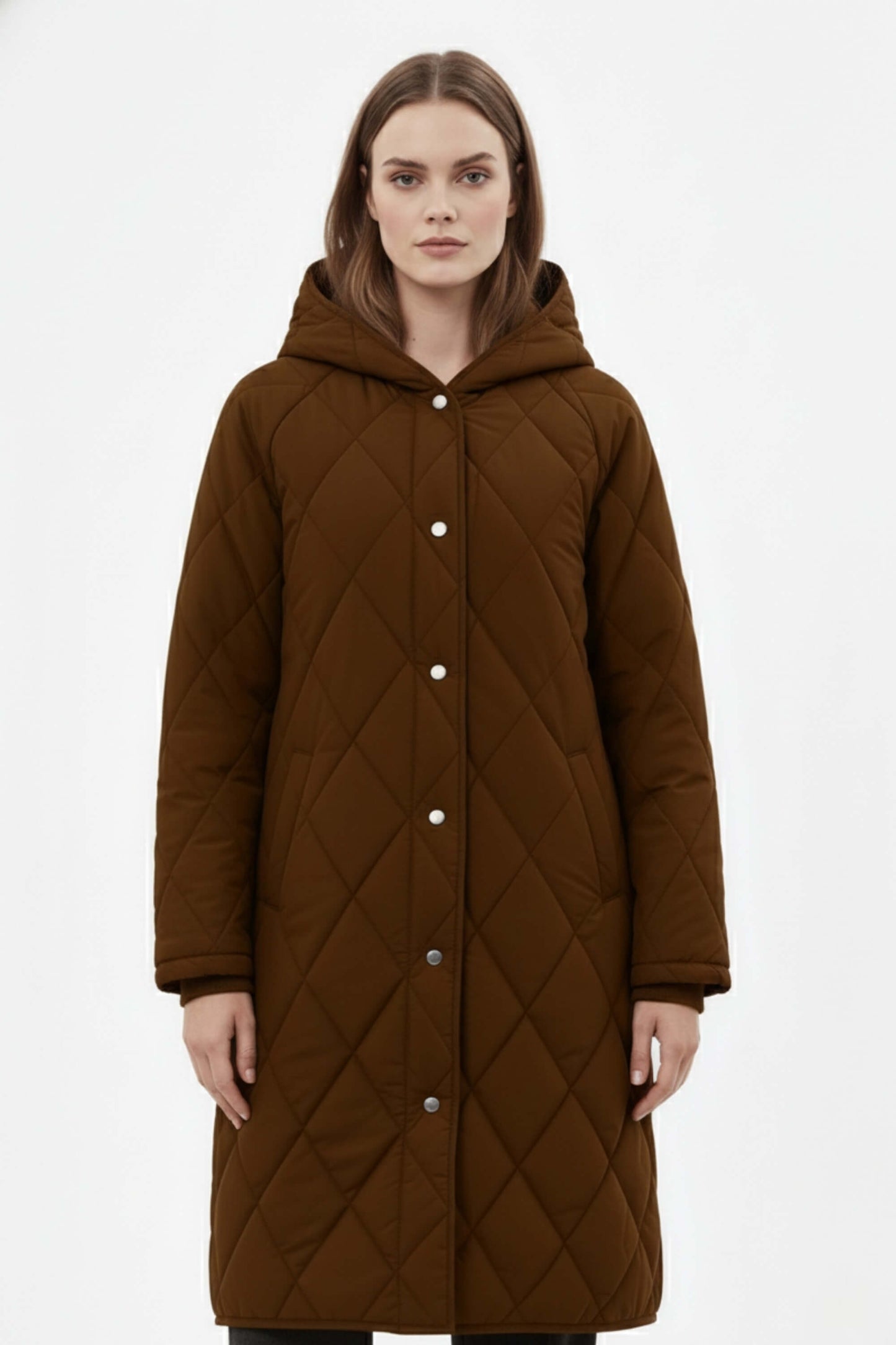 Caurelle | Women’s Long Quilted Puffer Coat – Effortless Warmth Meets Timeless Elegance