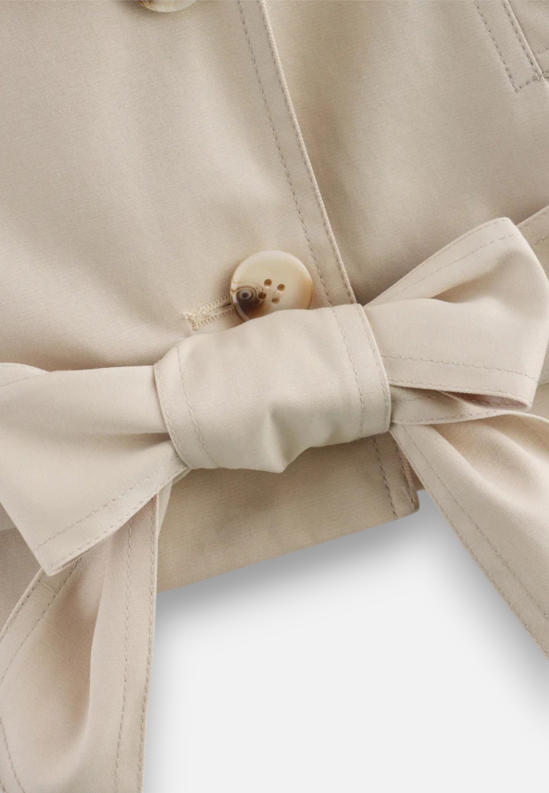 Caurelle | Women’s Cropped Trench – Double-Breasted Belted