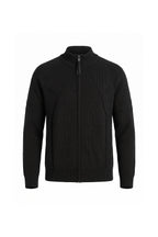 Men's Winter Warm Knitted Cardigan with Full Zip and Stand Collar