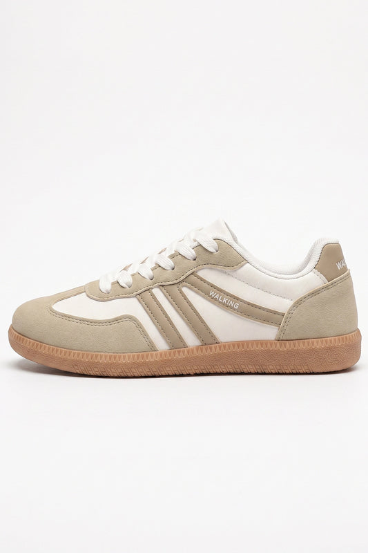 Women's Retro Gum Sole Trainers Lace Up