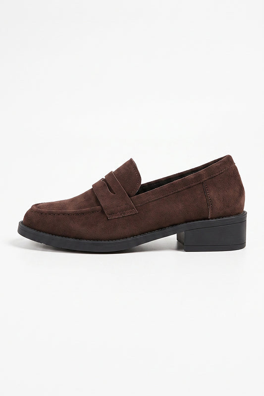 Women's Brown Slip-On Penny Loafers