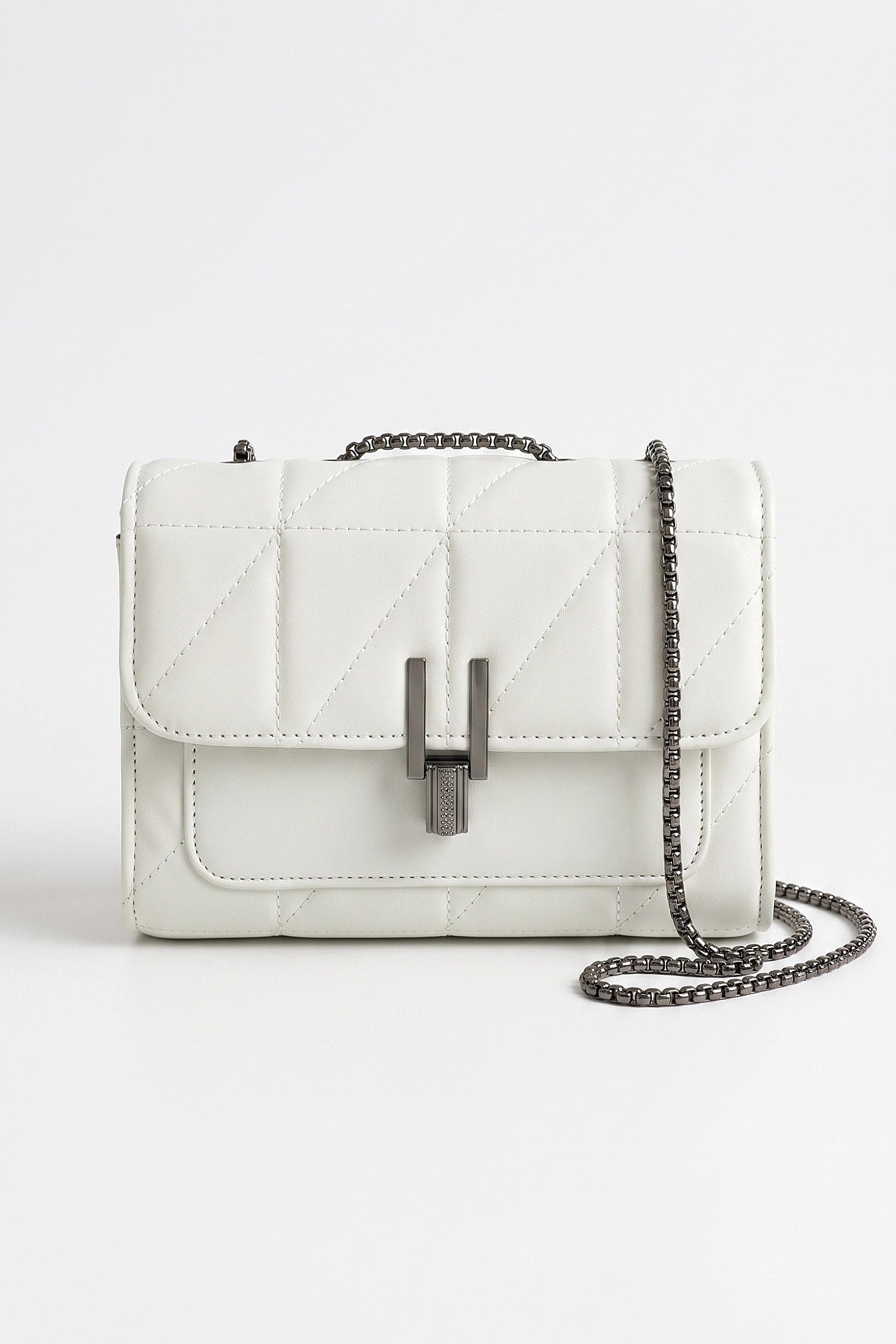 Women's Lightweight Quilted Chain Crossbody Shoulder Bag