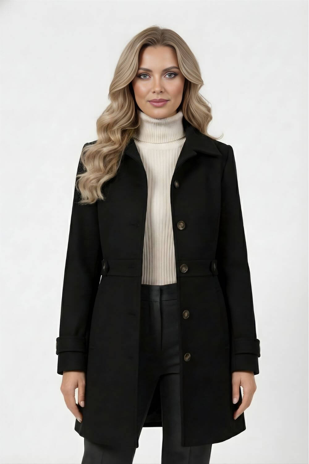 Caurelle | Women’s Elegant Buttoned Winter Coat