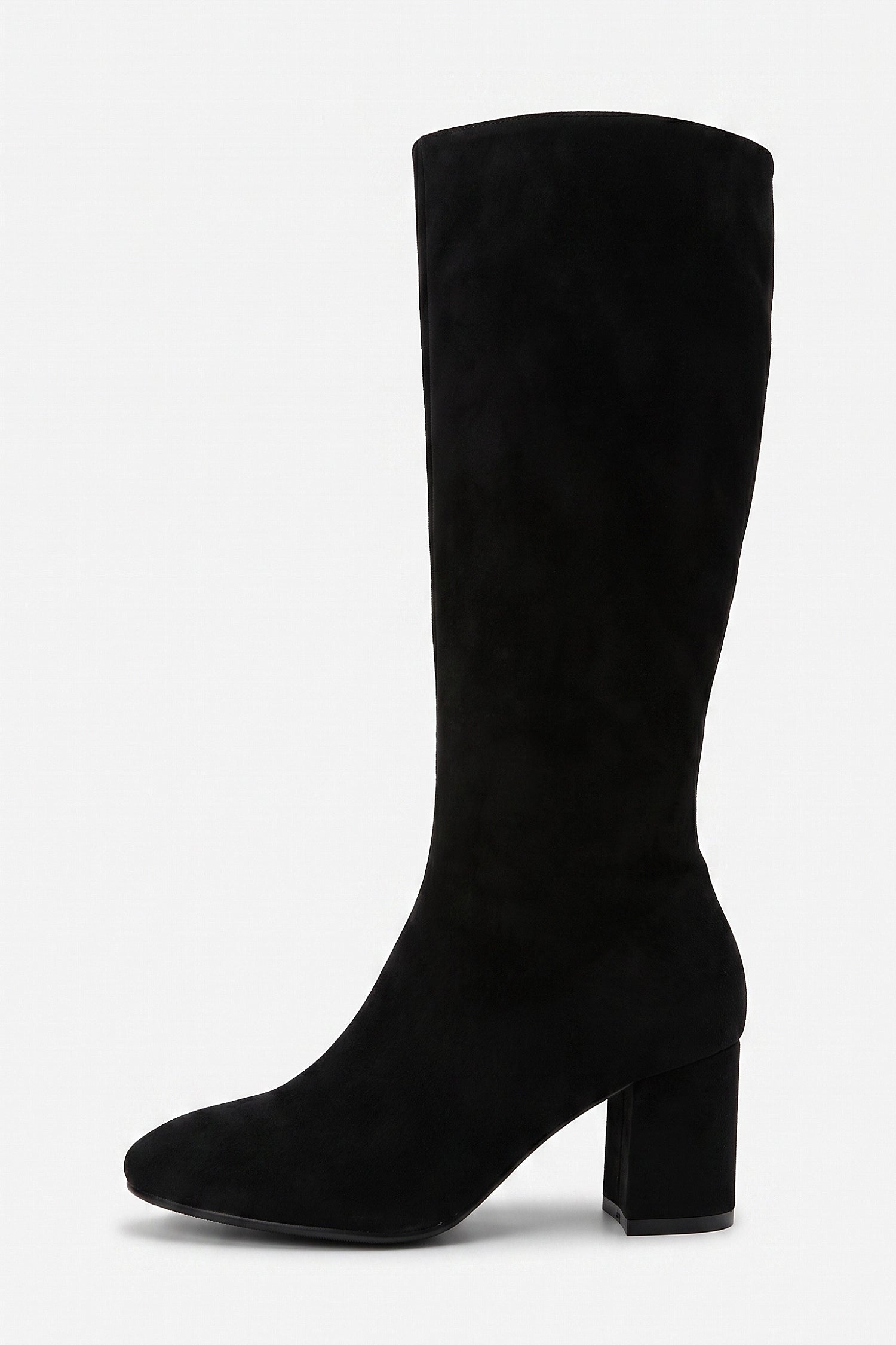 Women's Winter Block Heel Suede Knee High Boots