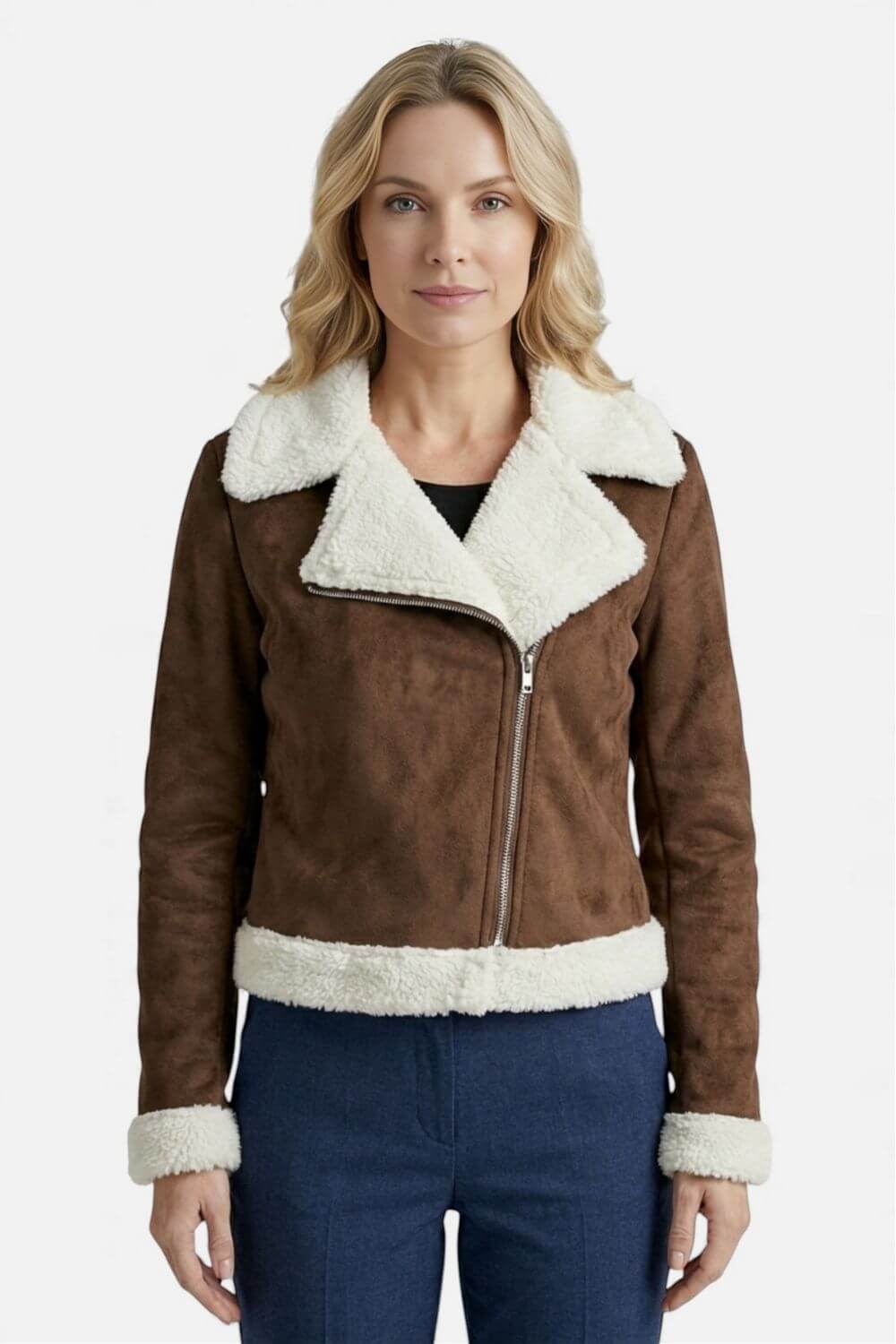 Caurelle | Women’s Faux Fur Suede Teddy Jacket