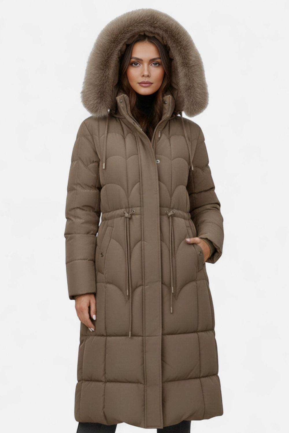 Caurelle | Women’s Long Faux Fur Puffer Coat