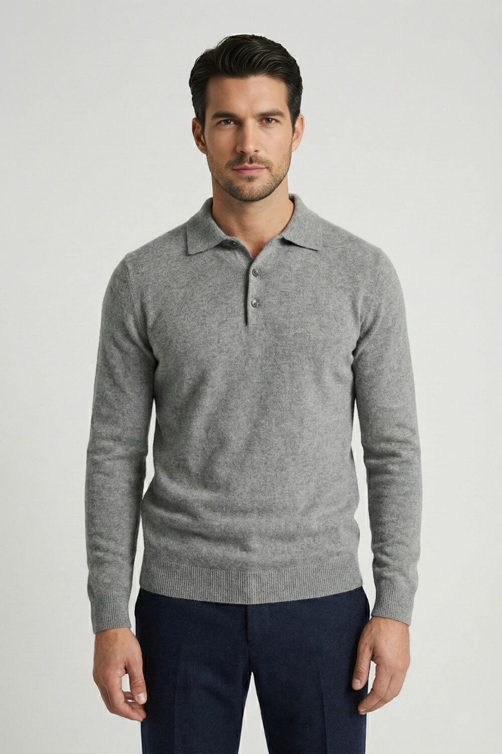 Caurelle | Men’s Long Sleeve Knitted Polo Jumper