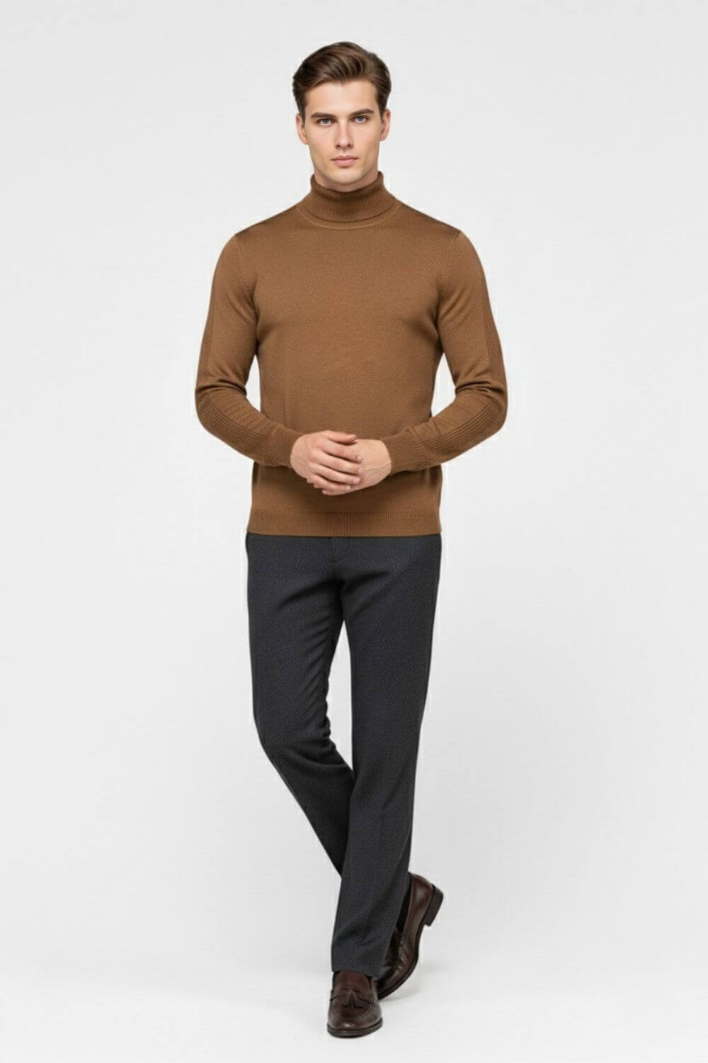 Caurelle | Men’s Autumn & Winter Solid Turtleneck Pullover Jumper