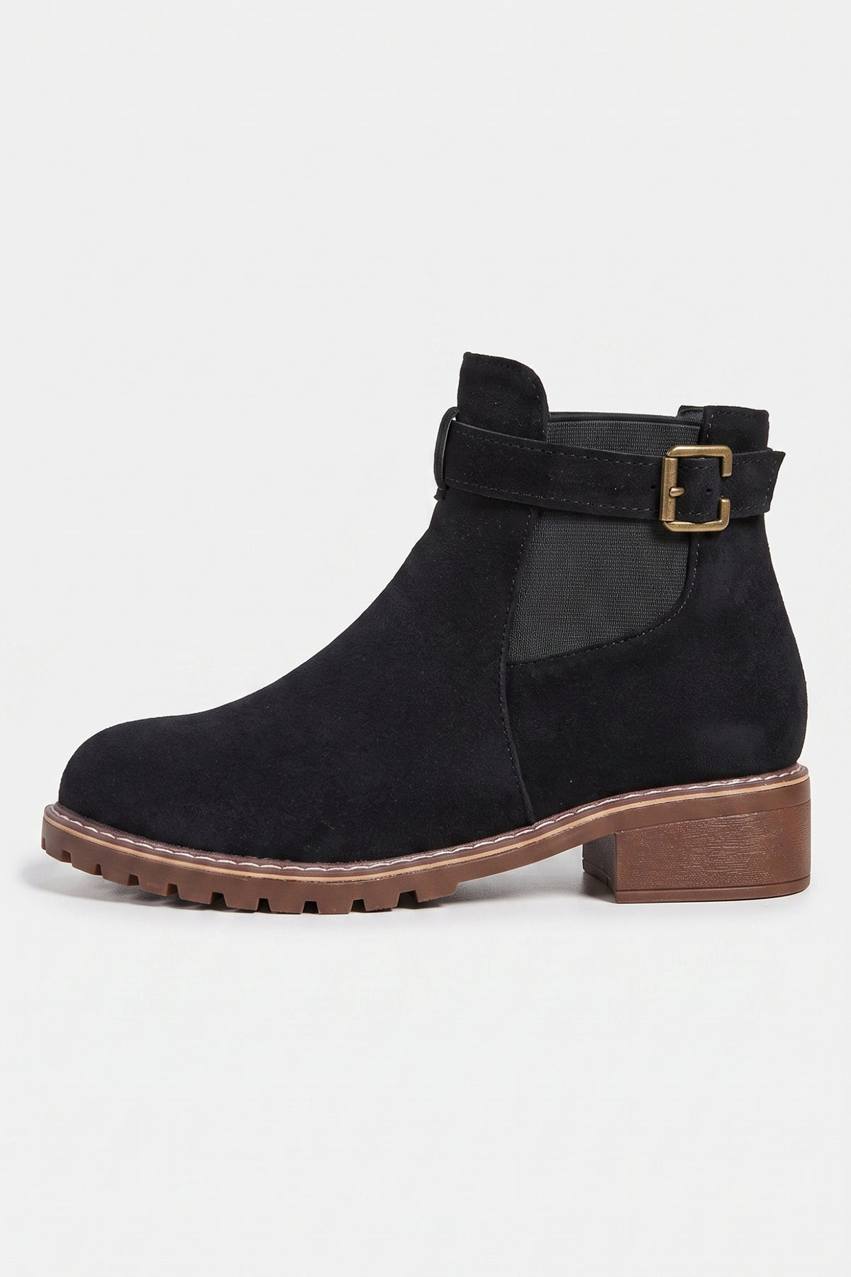 Women’s Winter Versatile Suede Ankle Boots with Buckle Strap