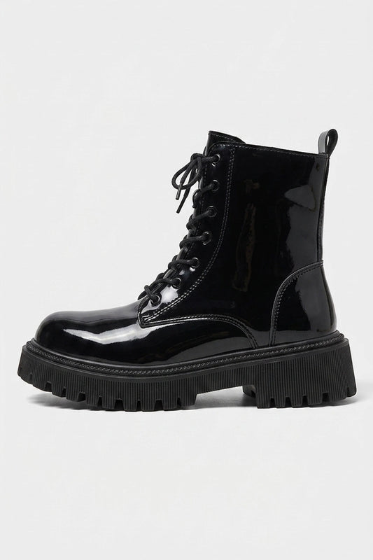 Women’s Winter Black Chunky Platform Ankle Boots